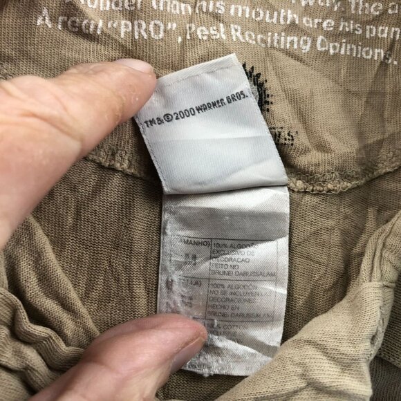 Vintage Warner Bros Men Mr. Golf Guru Polo Shirt Medium Short Sleeve Tan Classic - Picture 7 of 11